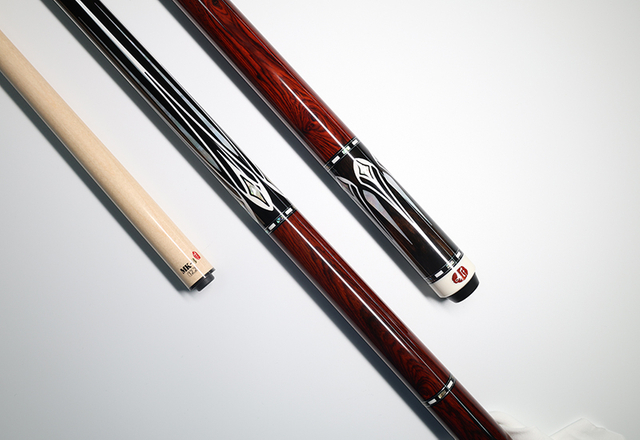 Ebony & Cocobolo with Ivory Shell Inlay Billiard Cue