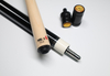 Bold Design Pool Cue | Ebony with Green Abalone & Red Urethane Billiard Cue