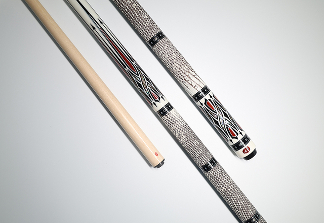 Elaborate Inlay Pool Cue | Cocobolo & Abalone Billiard Cue