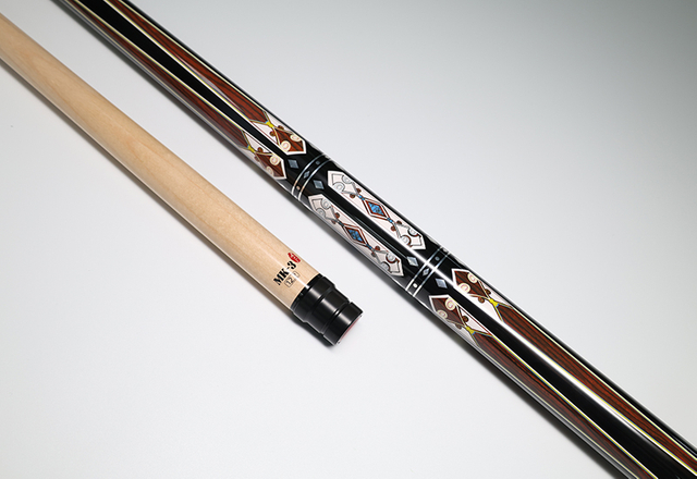 3D Laser Decal & Hard Maple Billiard Cue for Solid Hit