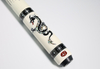 "Dragon" Art Billiard Cue | White Urethane with Metal Accent Pool Cue
